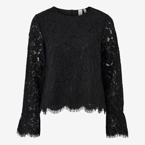 Mango Black Lace Blouse